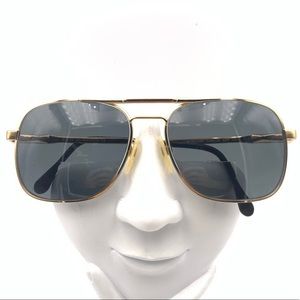 Vintage Luxottica Gold Aviator Sunglasses Frames Carlos